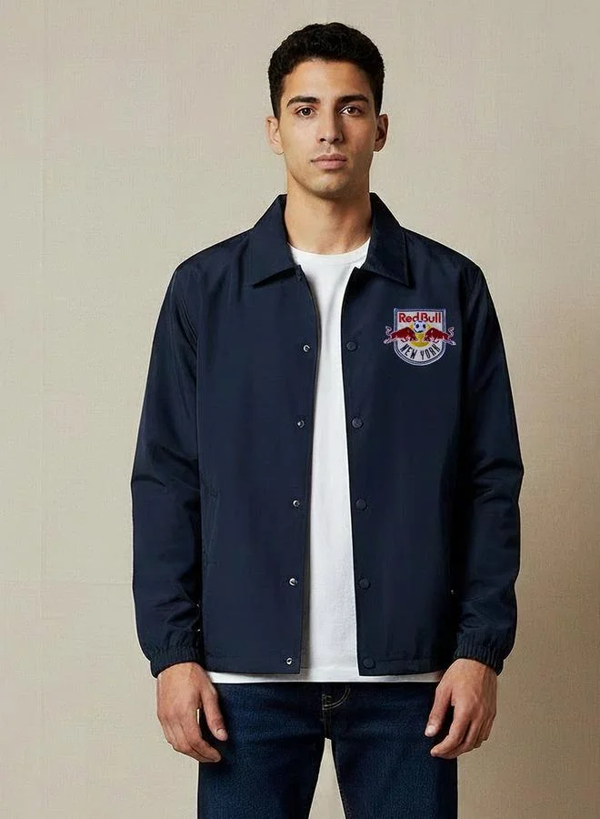 اس بي كاركترز Men New York Red Bulls Embroidered Coach Jacket